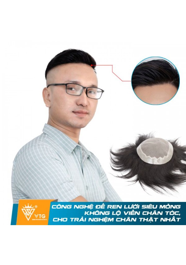 Tóc Giả Dạng Dán Che  Hói Nam Mái Simple Hair - VTG D11